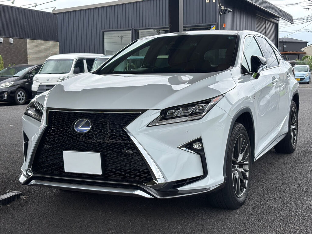 レクサス RX450h F SPORT ホワイト 斜め前方